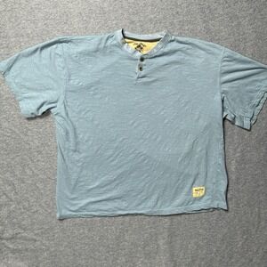 Big Dogs Long Sleeve Light‎ Blue Henley Shirt Size 2XL